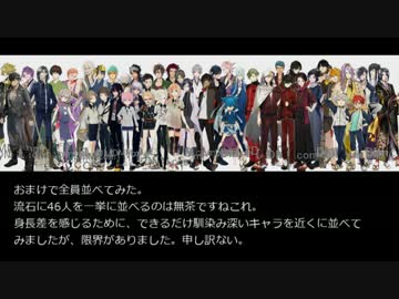 【刀剣乱舞】男士たちの身長を立ち絵から計測してみた