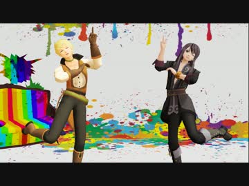 【テイルズオブMMD】ガイとユーリがイカフェスダンス