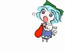【絵でレベルメーター】やけに緊迫した音楽で風船をふくらませるチルノ