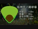 プロ野球　セパ球場の大きさ