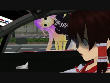 霊夢が車で人を轢いた?末路【東方MMD】