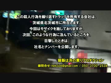衝撃・頭が狂っているトラックドライバーの殺人行為