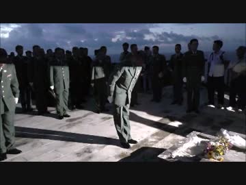 平成27年6月23日 慰霊の日 自衛隊 黎明之塔への参拝に左翼が現れたが…