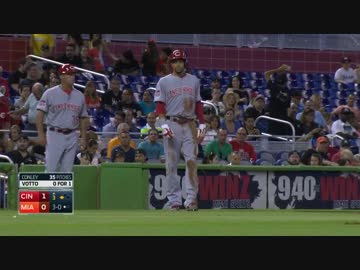 [MLB]ビリー・ハミルトン捕手が投手に返球する間に三盗