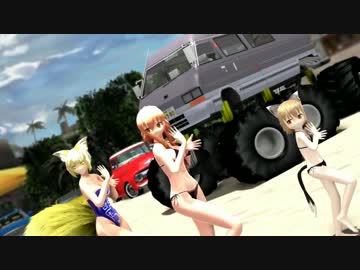 【東方MMD】水着の八雲一家で[Lamb.]踊ってもらった【60fps】