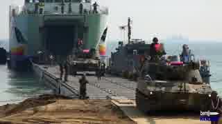 韓国軍の上陸訓練