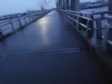 台風の様子　徳島県・松茂町　平成27年7月16日(木)　５：００