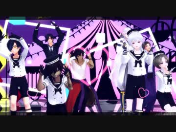 【MMD刀剣乱舞】セーラー服なちっちゃいおだて4人でポーカーフェイス