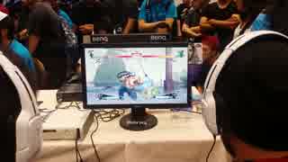 EVO2015　TOP280ルーザーズ　Cast Blanka(ブランカ) vs にゃん師(サガット)