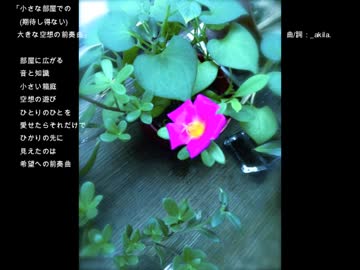 【自作自演】小さな部屋での大きな空想の前奏曲