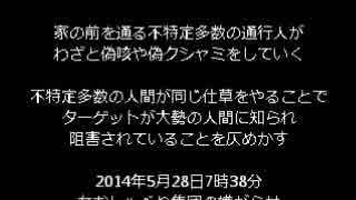 【集団ストーカー】通行人の偽咳の嫌がらせ（録音）　2014年5月28日7時38分