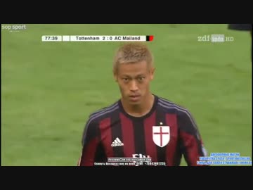 【本田圭佑】ACミランvsトッテナム【フルハイライト：アウディ・カップ】