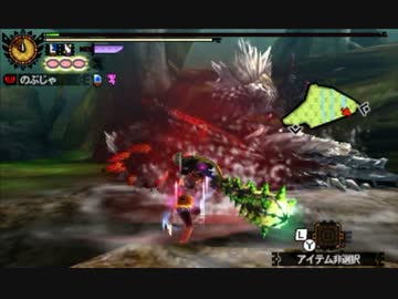 【MH4G】Lv.140ジンオウガ亜種 猫火事場発掘操虫棍 05'37"36