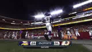 Madden NFL15　レッドスキンズ対バイキングス　3Q