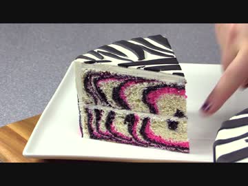 ピンク色のシマガラケーキの作り方