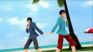 【MMD銀魂】パーカーな新八と新八さんでWAVE【新八誕2015】
