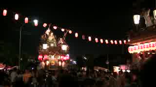 潮来祇園祭禮【2015】　最終日　五丁目　すれ違い