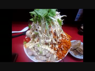 【大盛り】千里眼の冷やし中華大盛り+味玉+豚追加２枚+全部増し増し