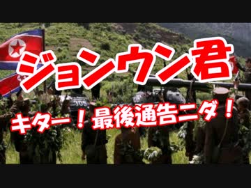 【ジョンウン君】 キター！最後通告ニダ！