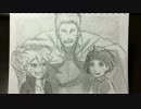 ナルト・ボルト・ヒマワリちゃんを描いてみた。