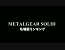 METALGEAR SOLID 名場面ランキング