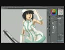 修行中-エアブラシたん描いてみた