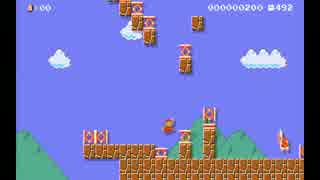 【スーパーマリオメーカー】ジャンプ台を見たら【全自動マリオ】