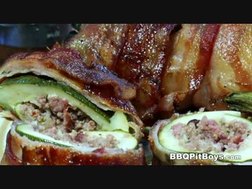 ズッキーニのベーコンチーズバーガー