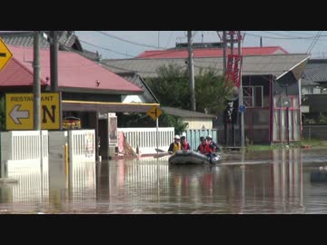 洪水の被害に遭った常総市へ行く