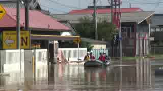 洪水の被害に遭った常総市へ行く