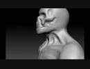 Zbrushで骸骨ヘッドを作ってみました