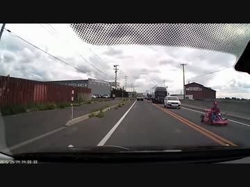 道交法違反(!?)の実車(www)版マリオカ－トに遭遇！！