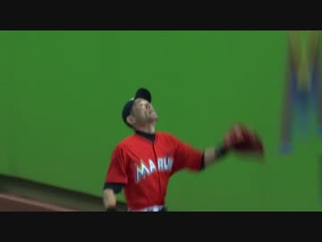 イチロー、フェンス直撃ながらもジャンピングキャッチ