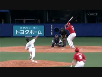 広島カープの3、4、5番から三者連続三振を奪う浅尾拓也