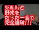 安倍総理無双炸裂！！ SEALDsと野党をたった一言で完全論破！