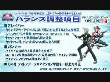 【PSO2】 EPISODE3大型アップデート「未来への軌跡」 Part1 解説
