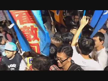 【国会前デモ】　暴力沙汰　SEALDs　vs　全学連