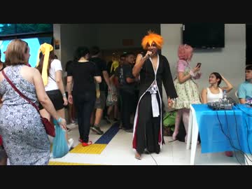 ブラジルのアニメイベントのカラオケ - ジョジョ2部OP (2015/9/27)