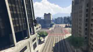 GTAV:ロックスターエディター　ロス市内で高飛距離スタントジャンプ 60fps