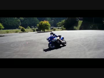 【バイク】クルクルしてるのを友達に撮ってもらった。【８の字】