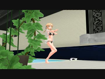【MMD艦これ】 水着プリンツで『すーぱー☆あふぇくしょん』【微紳士】