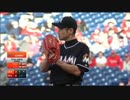 マーリンズ　イチローが公式戦で投げた！