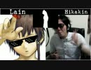 Lain VS ヒカキン　ボイパ対決 Bad Apple!!