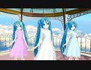 【MMDモデル配布】Lat式AKIミク３人で【Prism Heart】を踊らせてみた。