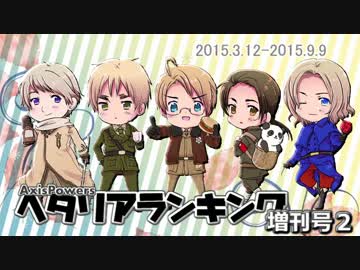 AxisPowersヘタリアランキング　増刊号２（20150312～20150909）