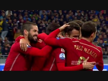 [EURO2016予選]ウクライナ vs スペイン