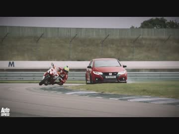 新型シビック Type RとCBR1000RRが1周対決！