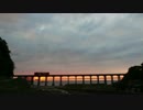 たそがれ時の惣郷川橋梁