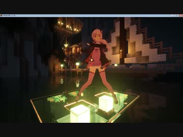 【テスト投稿】minecraftの世界で結月ゆかりがドーナツホールを踊ってみた