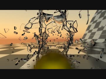 【物理演算】　ガラスを弾丸で砕いてみた